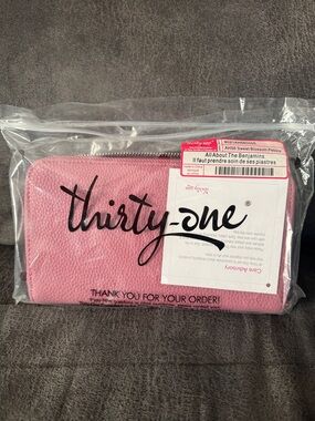 Thirty-One All About the Benjamins Wallet - Sweet Blossom Pebble